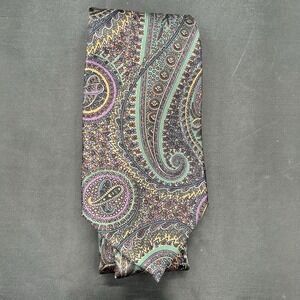 Christian Dior Monsieur Vibrant Paisley Silk Tie‎ Made In USA Italian Fabric 58"